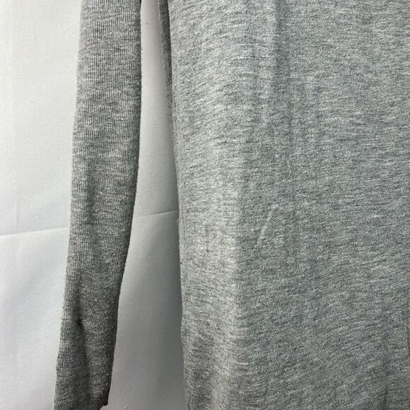 Loft Gray long button front cardigan sweater with pockets EUC size small - Picture 9 of 12